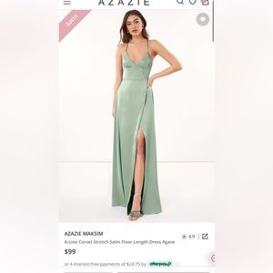 Azazie maksim dress - never worn!